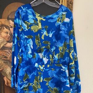 Lulu's Royal Blue and Green Dress